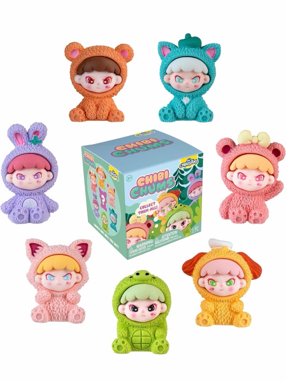 ORB | Chibi Chums Blind Box 1 Pack - Collectible Mini Doll Figures Mystery